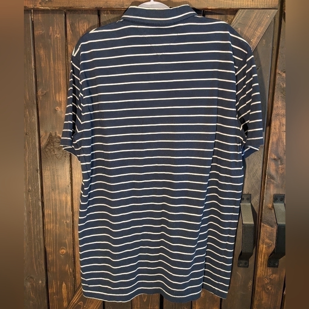 TOMMY Hilfiger Polo shirt size XL, Navy with white - Picture 3 of 8